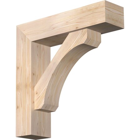 Ekena Millwork Legacy Block Smooth Bracket w/ Offset Brace, Douglas Fir, 7 1/2"W x 30"D x 30"H BKT0806X30X30LEC05SDF